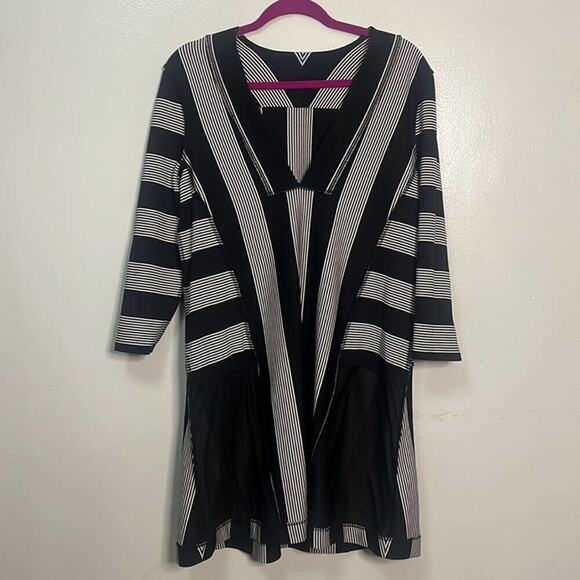 BCBGMAXAZRIA BLACK COMBO NWT DRESS SIZE 6 - Picture 6 of 7